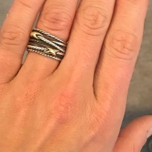 David Yurman Double X Crossover Ring